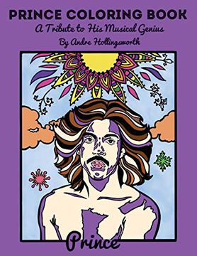 portada Prince Coloring Book: A Tribute to his Musical Genius (en Inglés)