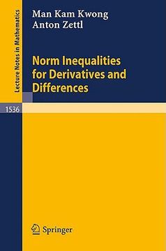 portada Norm Inequalities for Derivatives and Differences. Lecture Notes in Mathematics; 1536 