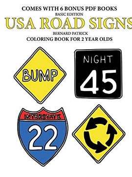 portada Coloring Books for 2 Year Olds (Usa Road Signs) (en Inglés)