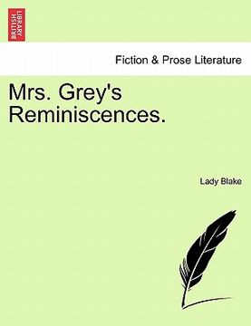 portada mrs. grey's reminiscences.