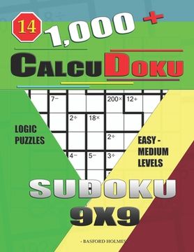 portada 1,000 + Calcudoku sudoku 9x9: Logic puzzles easy - medium levels (en Inglés)