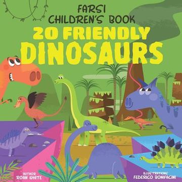 portada Farsi Children's Book: 20 Friendly Dinosaurs