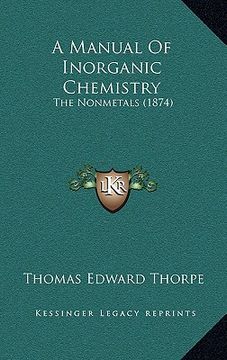portada a manual of inorganic chemistry: the nonmetals (1874) (en Inglés)