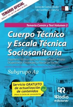 portada Subgrupo A2. Temario Común y Test. Volumen 2. Junta de Comunidades de Castilla La Mancha: Volume 2 (OPOSICIONES)