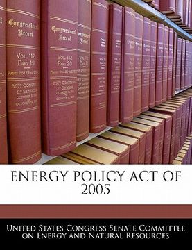 portada energy policy act of 2005 (en Inglés)