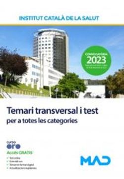 portada Temari Transversal i Test per a Totes les Categories. Instituto Catalán de la Salud (Ics) (in Catalá)