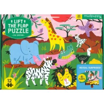 portada Rompecabezas: Safari Lift-The-Flap 12 Piezas 