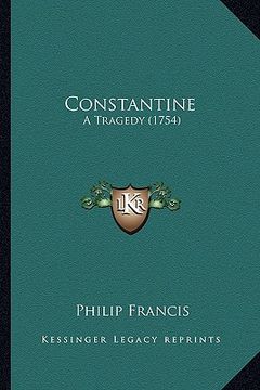 portada constantine: a tragedy (1754)