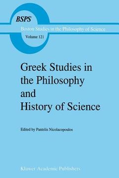 portada Greek Studies in the Philosophy and History of Science (en Inglés)