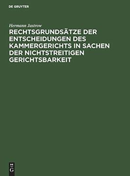 portada Rechtsgrundsätze der Entscheidungen des Kammergerichts in Sachen der Nichtstreitigen Gerichtsbarkeit (in German)