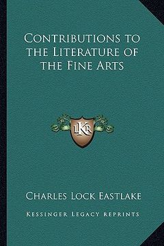 portada contributions to the literature of the fine arts (en Inglés)
