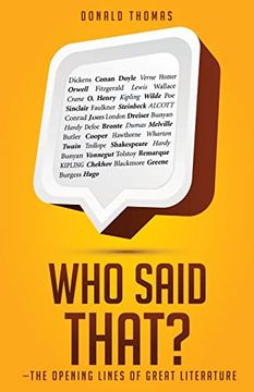 portada Who Said That? The Opening Lines of Great Literature (en Inglés)