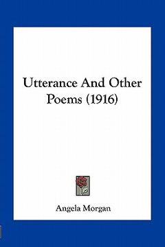 portada utterance and other poems (1916) (en Inglés)