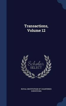 portada Transactions, Volume 12