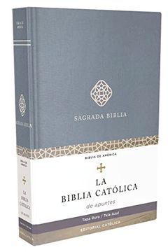 portada Biblia Católica de Apuntes, Tapa Dura, Tela, Azul