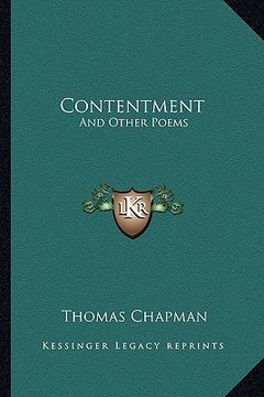 portada contentment: and other poems (en Inglés)