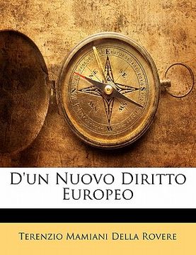 portada D'Un Nuovo Diritto Europeo (en Italiano)