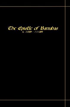portada The Epistle Of Barnabas (en Inglés)