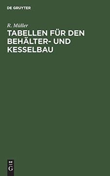 portada Tabellen für den Behälter- und Kesselbau (en Alemán)