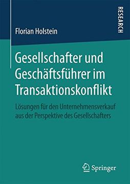 portada Gesellschafter und Geschäftsführer im Transaktionskonflikt: Lösungen für den Unternehmensverkauf aus der Perspektive des Gesellschafters