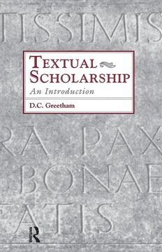 portada Textual Scholarship: An Introduction (en Inglés)