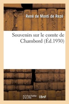 portada Souvenirs Sur Le Comte de Chambord (en Francés)