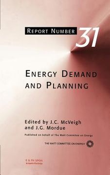 portada energy demand and planning: report number 31 (en Inglés)