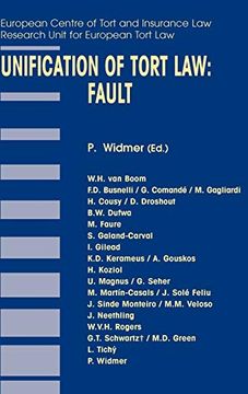 portada Unification of Tort Law: Fault: 10 (Principles of European Tort law Set) (en Inglés)