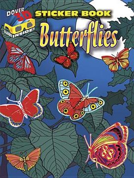 portada butterflies sticker book [with 3-d glasses] (en Inglés)