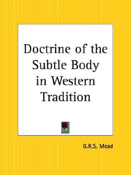 portada doctrine of the subtle body in western tradition (en Inglés)