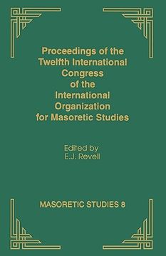 portada proceedings of the twelfth international congress of the international organization for masoretic studies (en Inglés)