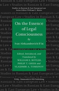 portada On the Essence of Legal Consciousness (Studies in Russian and East European Law Series)