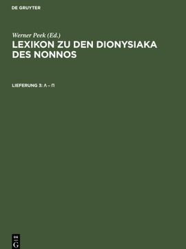 portada Lexikon zu den Dionysiaka des Nonnos, Lieferung 3, (¿ -¿ ) (en Alemán)