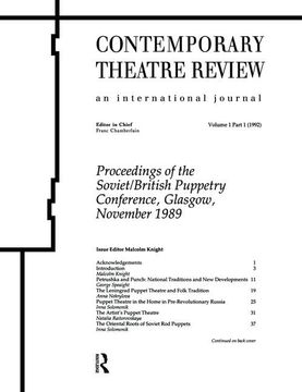 portada Proceedings of the Soviet/British Puppetry Conference: Glasgow November 1989
