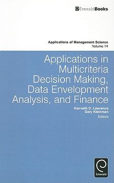 portada applications in multicriteria decision making, data envelopment analysis, and finance (en Inglés)