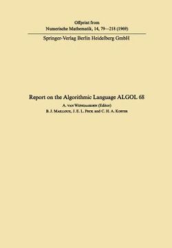 portada Report on the Algorithmic Language ALGOL 68 (in English)