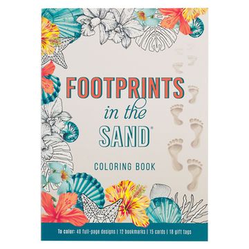 portada Footprints in the Sand Coloring Book (en Inglés)