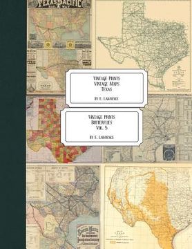 portada Vintage Prints: Vintage Maps: Texas (en Inglés)