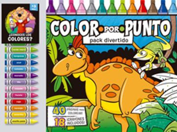portada Color Por Punto. Pack Divertido Con Crayones (in Spanish)