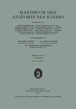 portada Handbuch der Anatomie des Kindes: Erster Band (in German)
