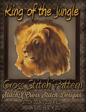 portada King of the Jungle Cross Stitch Pattern (en Inglés)