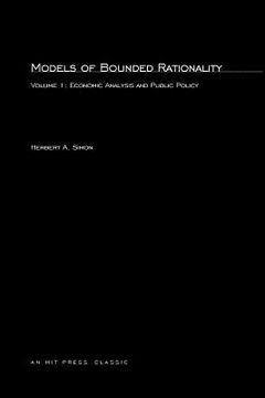 portada models of bounded rationality, volume 1: economic analysis and public policy (en Inglés)