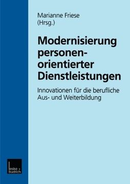 portada Modernisierung personenorientierter Dienstleistungen: Innovationen für die berufliche Aus- und Weiterbildung (German Edition)