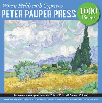 portada Wheat Fields with Cypresses 1000-Piece Puzzle (en Inglés)