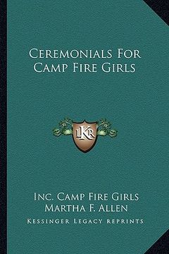 portada ceremonials for camp fire girls (en Inglés)