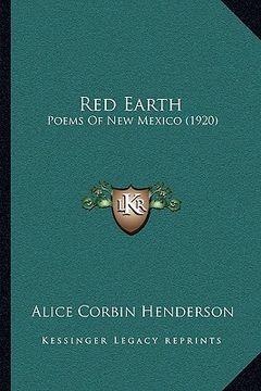 portada red earth: poems of new mexico (1920) (in English)