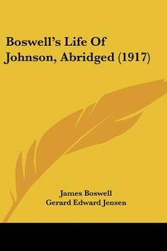 portada boswell's life of johnson, abridged (1917) (in English)