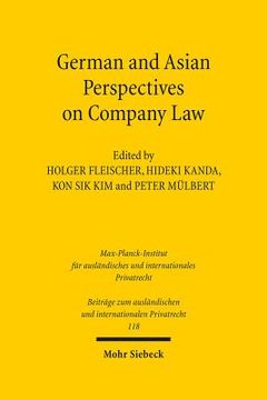 portada German and Asian Perspectives on Company Law