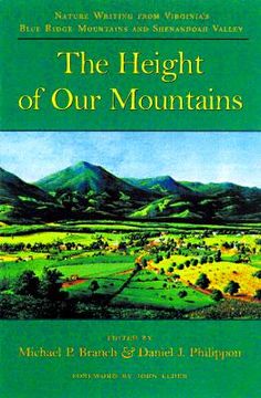 portada the height of our mountains: nature writing from virginia's blue ridge mountains and shenandoah valley
