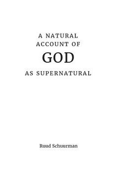 portada A Natural Account of God as Supernatural (en Inglés)